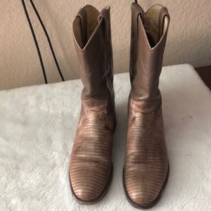 Justin Lizard skin western boots p2117